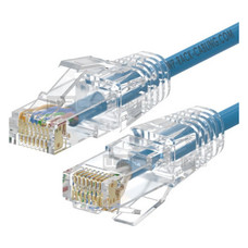 WP WPC-PAT-6AU005LB-S cable de red Negro, Azul 0,5 m Cat6a U/UTP (UTP)