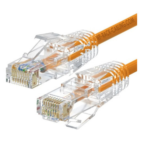 WP WPC-PAT-6AU005O-S cable de red Naranja, Transparente 0,5 m Cat6a U/UTP (UTP)