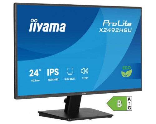 MONITOR IIYAMA PROLITE, 24 PULGADAS, 60.5CM, IPS PANEL TECHNOLOGY, 1920X1080, 120HZ, MATE NEGRO