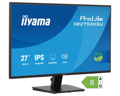 MONITOR IIYAMA, 27 PULGADAS, PROLITE, IPS PANEL TECHNOLOGY, 1920X1080, 120HZ, MATE NEGRO