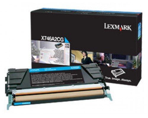 Lexmark X746, X748 Cartucho de toner cian