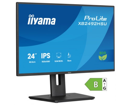 MONITOR IYAMA PROLITE XB2492HSU-B1, 61 CM (24"), 1080 X 1920 PIXELES, QUAD HD, LED, 3 MS, NEGRO