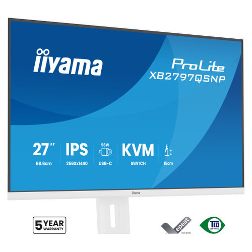 MONITOR IIYAMA PANTALLA PARA PC 68,6 CM (27") 2560 X 1440 PIXELES QUAD HD LED PANEL IPS AJUSTABLE USB-C KVM LAN WHITE VERSION-MR38 MONITOR IIYAMA PANTALLA PARA PC 68,6 CM (27") 2560 X 1440 PIXELES QUAD HD LED PANEL IPS AJUSTABLE USB-C KVM LAN WHITE VERSION