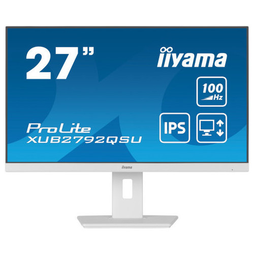 MONITOR IIYAMA 27"/2560 x 1440/3.7 MPX/WQHD/100Hz/250CD/16:9/HDMI/LED/BLANCO-MR27 MONITOR IIYAMA 27"/2560 x 1440/3.7 MPX/WQHD/100Hz/250CD/16:9/HDMI/LED/BLANCO