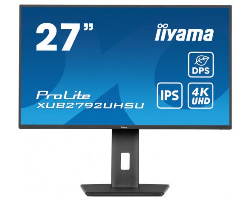 iiyama ProLite XUB2792UHSU-B6 pantalla para PC 68,6 cm (27") 3840 x 2160 Pixeles 4K Ultra HD LED Negro