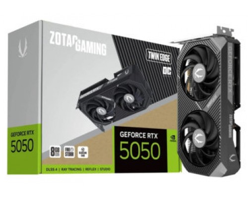 VGA ZOTAC RTX 5050 TWING EDGE OC 8GB,NV,RTX5050,8GB,GDDR6,128BIT,1HDMI+3DP,2 VENTILADORES (ZT-B50500H-10M)