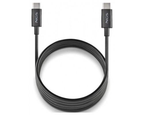 NGS CABLE CARGA RAPIDA USB-C A USB-C 1M NEGRO